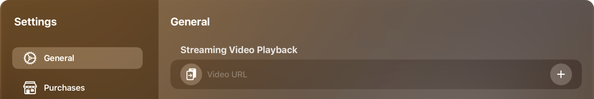 Video URL settings in General Preferences